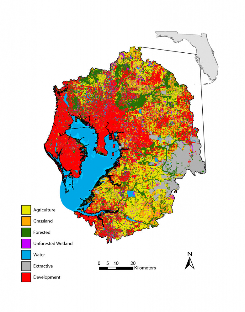 Simplified Florida Land Use/cover Classification System Map For The - Florida Land Use Map