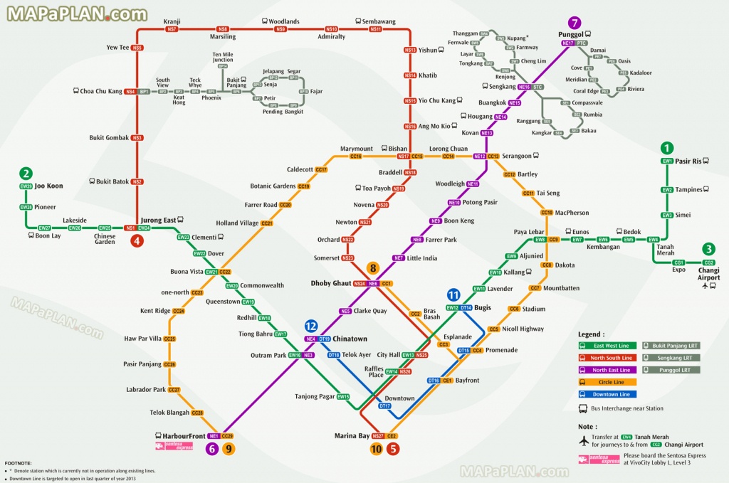 Singapore Maps - Top Tourist Attractions - Free, Printable City - Singapore Mrt Map Printable