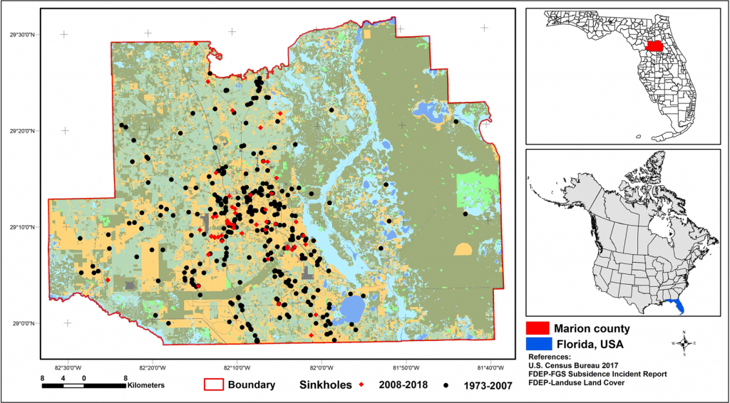 Sinkhole Susceptibility Mapping In Marion County, Florida - Florida Geological Survey Sinkhole Map