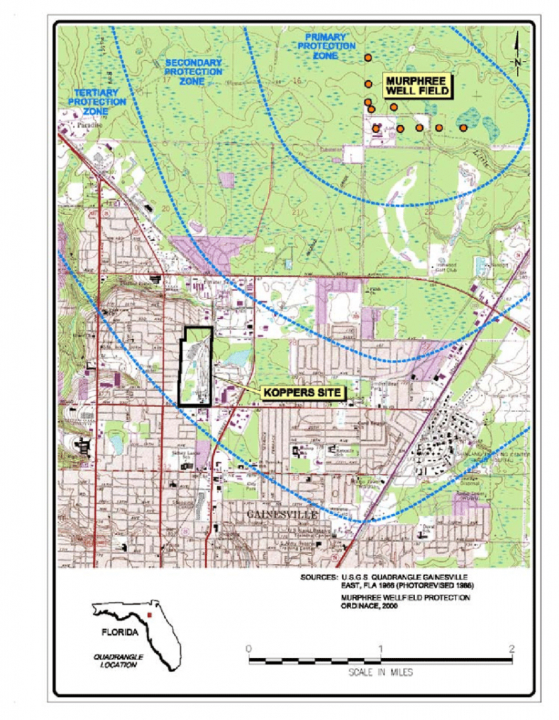 Site Location Map, Koppers Portion Of The Cabot/koppers Superfund - Where Is Gainesville Florida On The Map