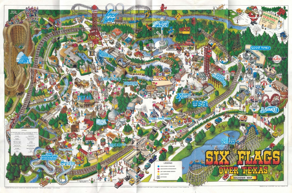 Six Flags Over Texas Map | Sitedesignco - Printable Six Flags Over Georgia Map