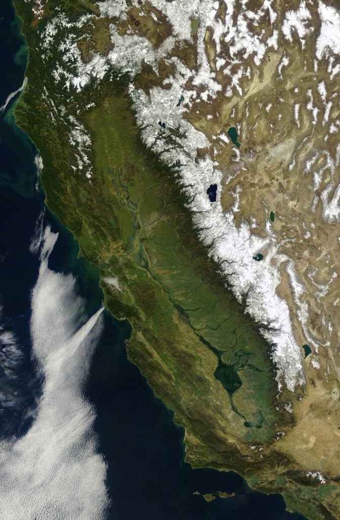 Six Strange Maps Of California | Kcet - Live Satellite Map California