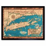 Smith 1933 Pictorial Map Long Island Ny History Wall Art Print   Printable Map Of Long Island Ny