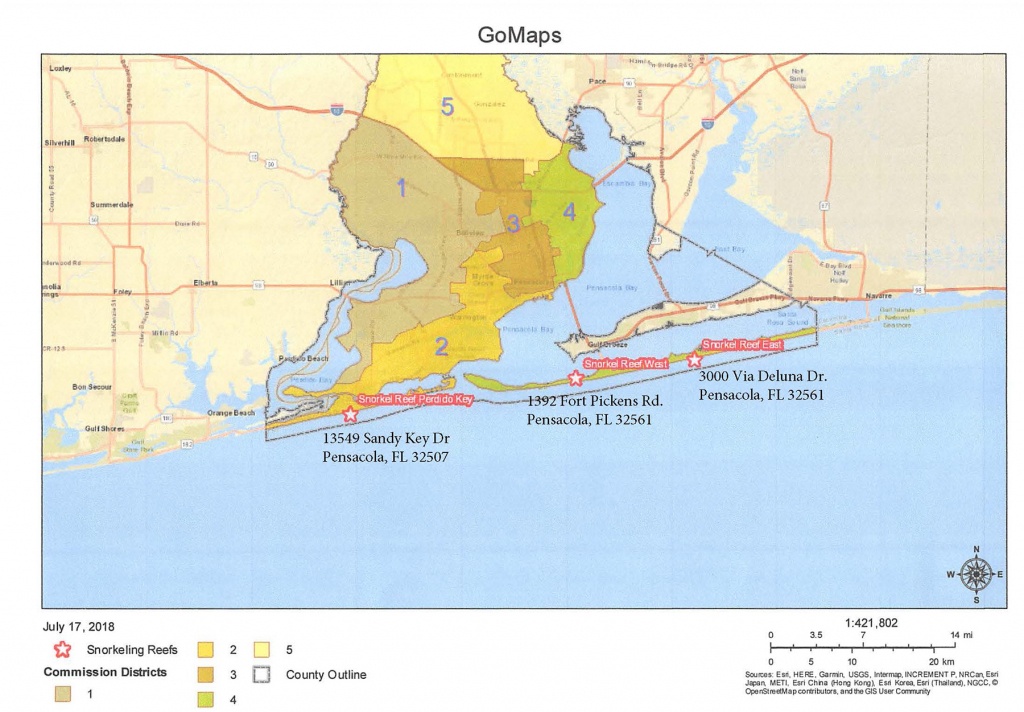 Snorkeling Reefs - Map Of Escambia County Florida