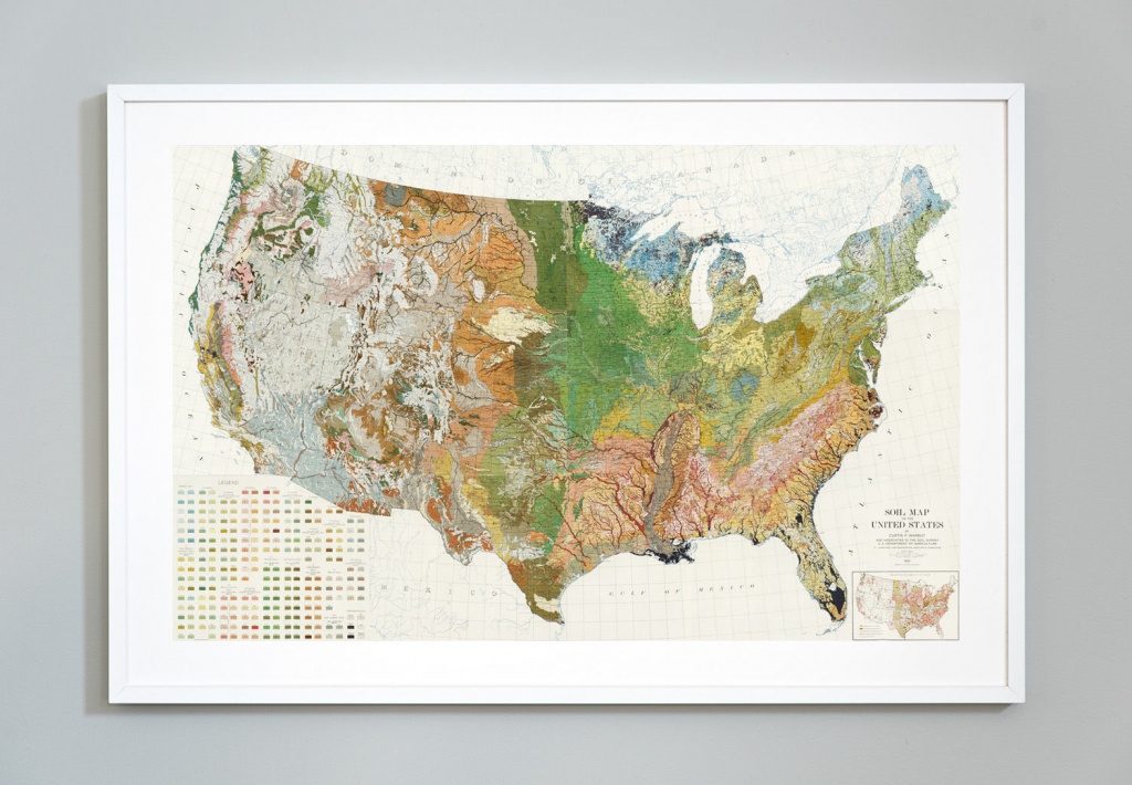 Soil Map Of The United States Atlas Of American Agriculture | Etsy - United States Regions Map Printable