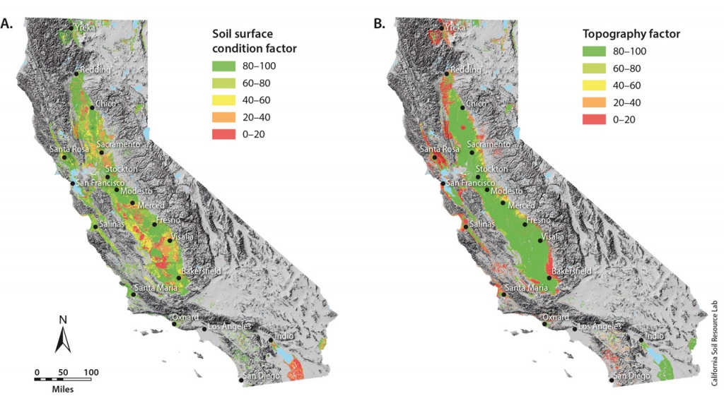 Soil Suitability Index Identifies Potential Areas For Groundwater - California Soil Map