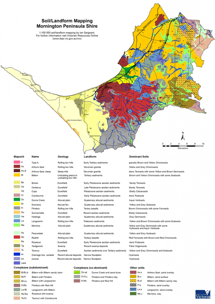 Soils/landforms Of The Mornington Peninsula | Vro | Agriculture Victoria - Florida Soil Types Map