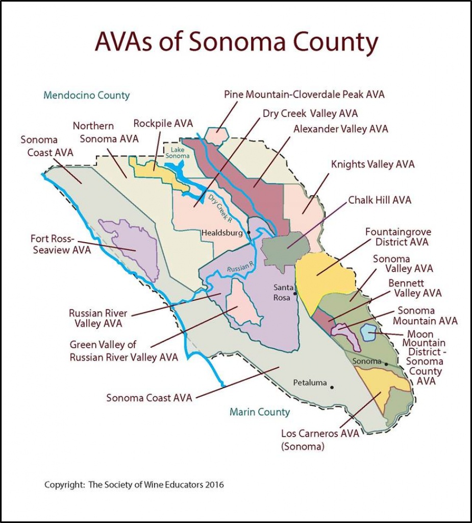 Sonoma – California – Swe Map 2017 – Wine, Wit, And Wisdom - Map Of Sonoma California Area