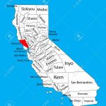 Sonoma County (California, United States Of America) Vector Map   Sonoma County California Map