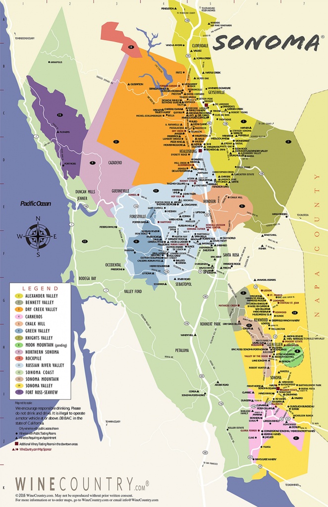 Sonoma County Wine Country Maps - Sonoma - California Wine Map