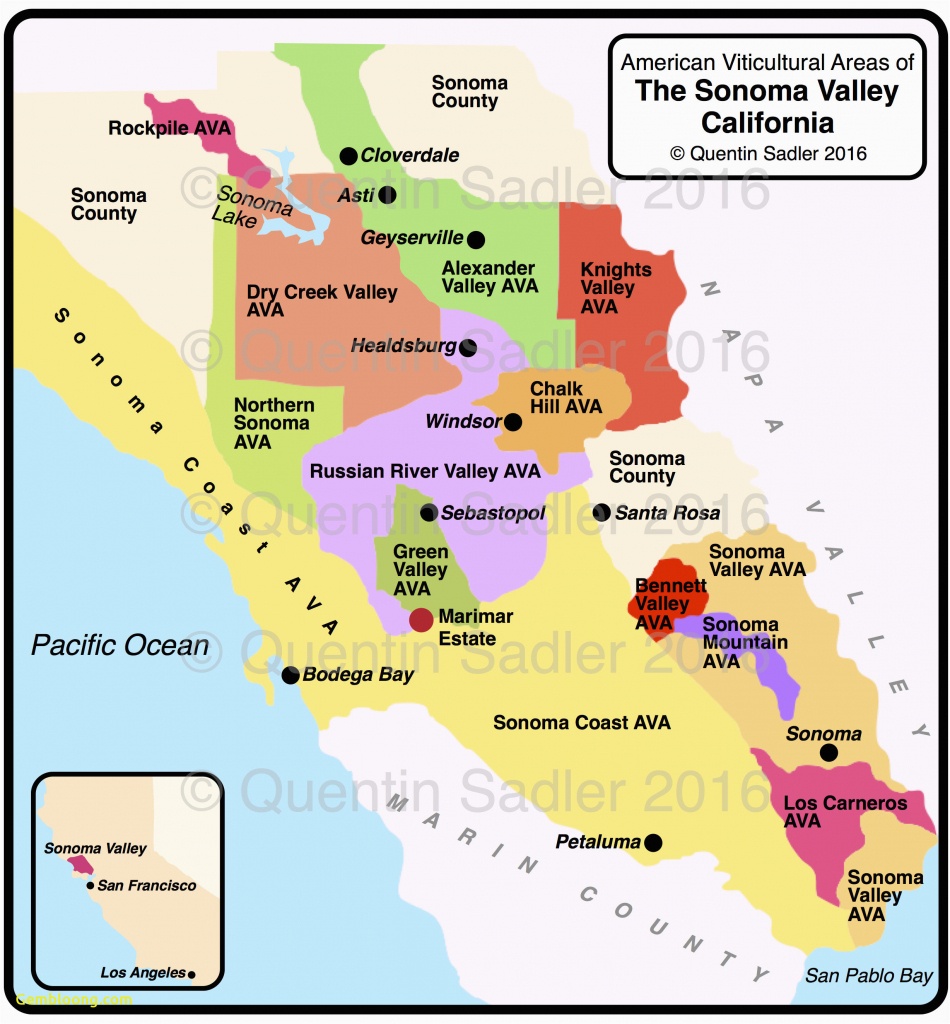 Sonoma Valley California Map | Secretmuseum - Sonoma California Map
