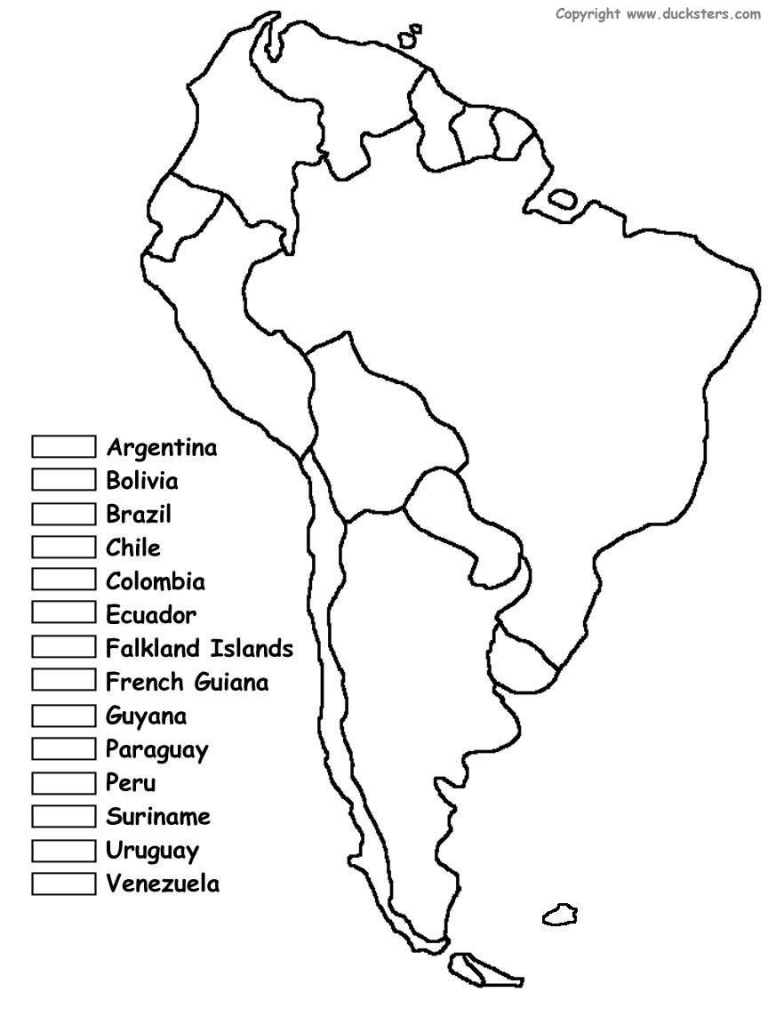 South America Unit W/ Free Printables | Homeschooling | Spanish - Free Printable Map Of South America