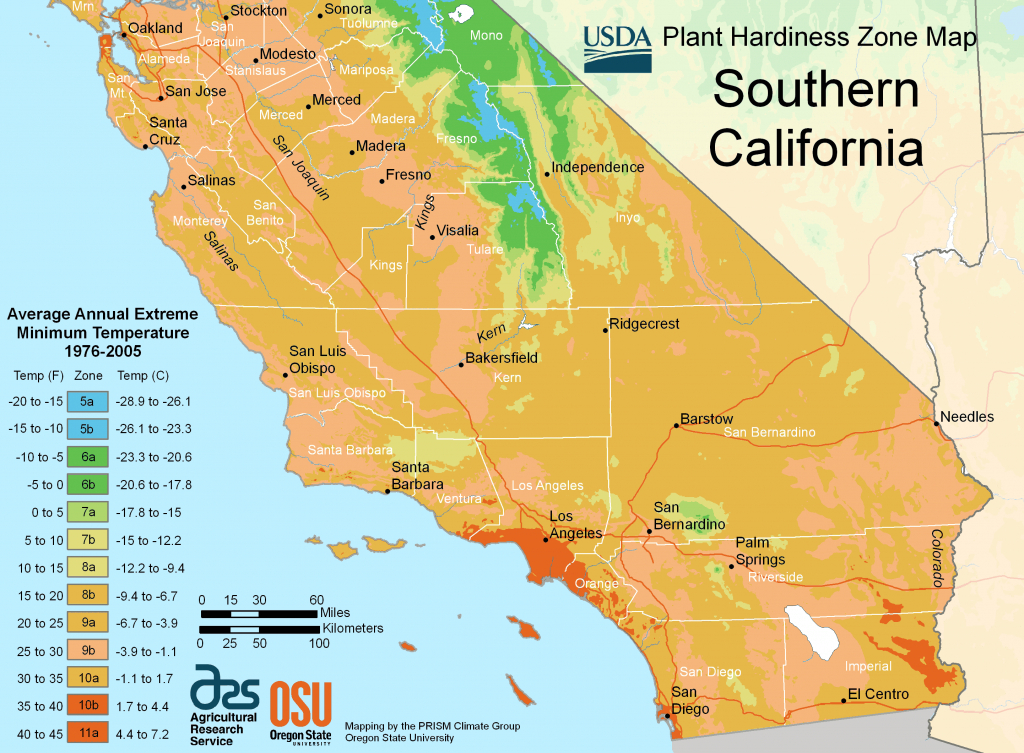 South California Plant Hardiness Zone Map • Mapsof - Usda Hardiness Zone Map California