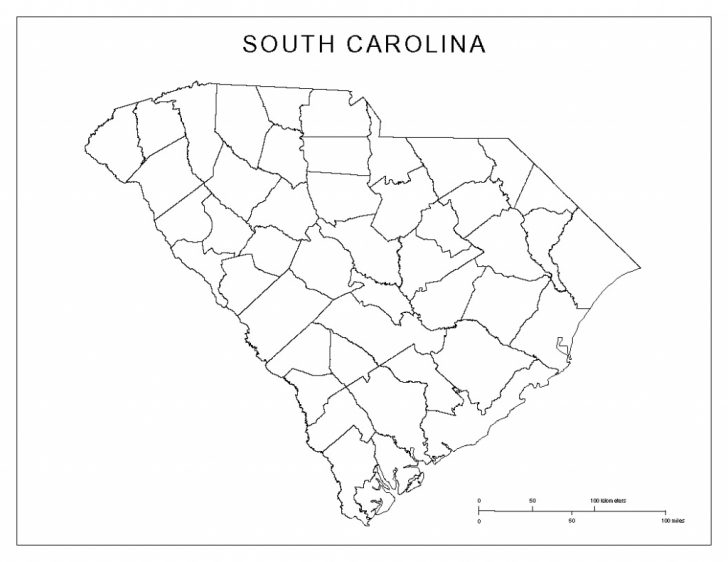 Printable Map Of South Carolina