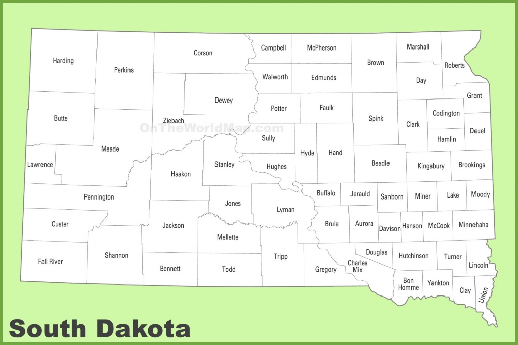South Dakota County Map - South Dakota County Map Printable
