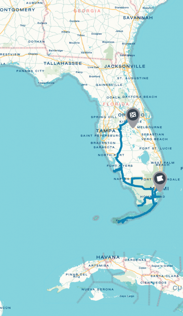 South Florida National Parks Map