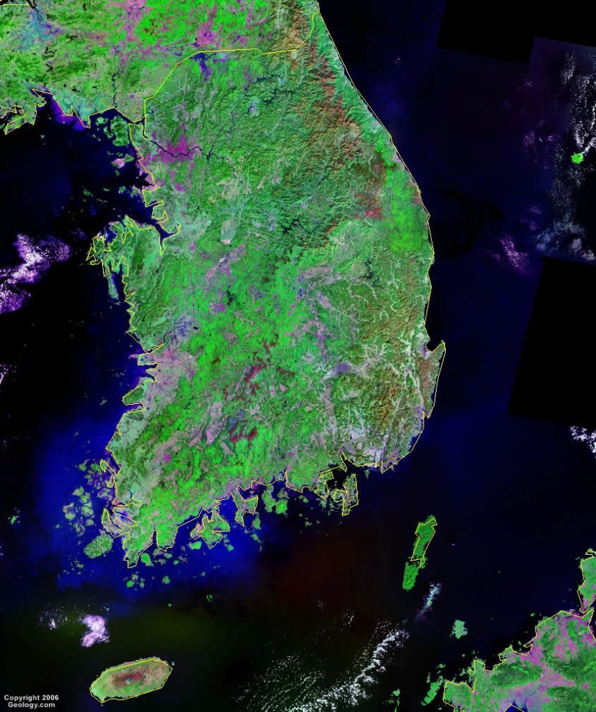 South Korea Map And Satellite Image - Satellite Map Of Florida