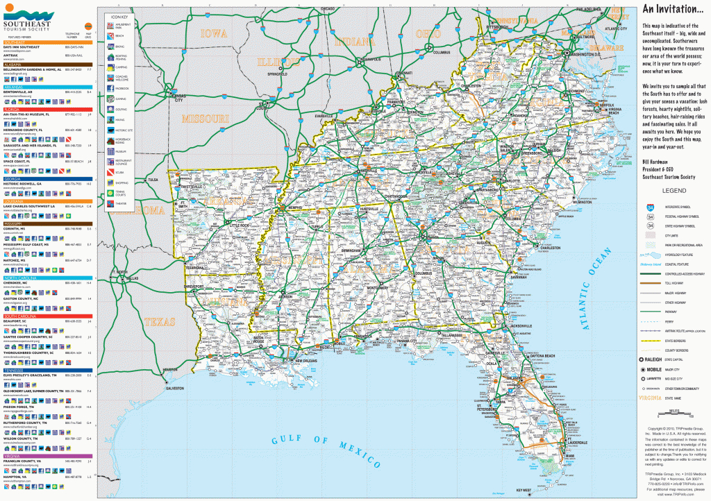 Southeast Usa Map - Southeast States Map Printable
