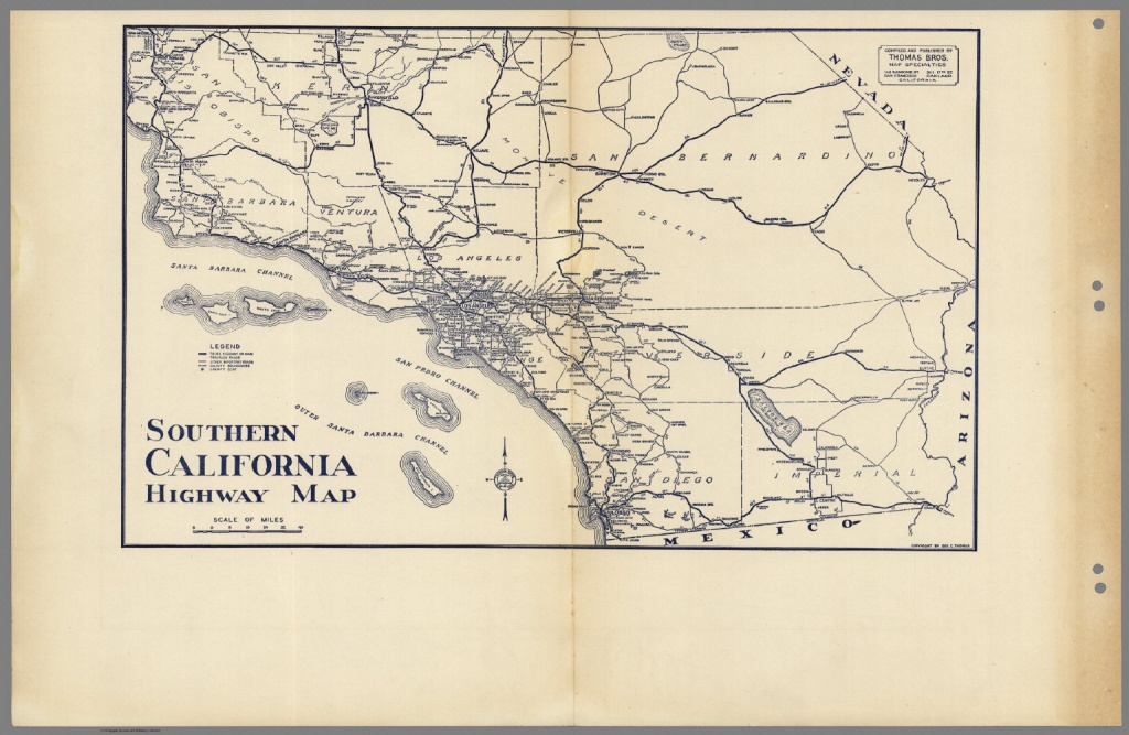 Southern California Highway Map. - David Rumsey Historical Map - Historical Maps Of Southern California