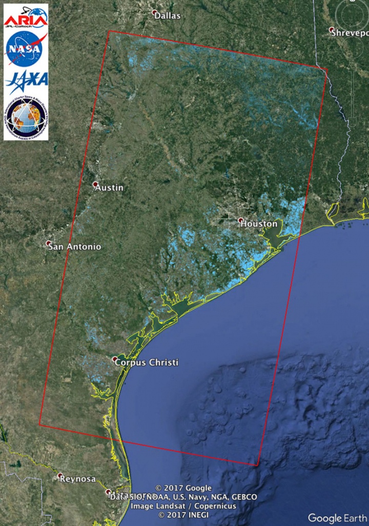 Space Images | Updated Nasa Satellite Flood Map Of Southeastern - Google Earth Texas Map