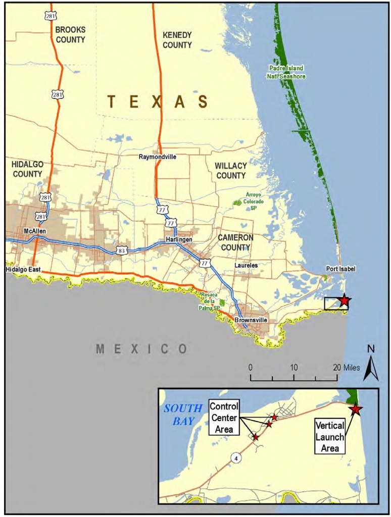 Spacex South Texas Launch Site - Wikipedia - Brownsville Texas Map Google