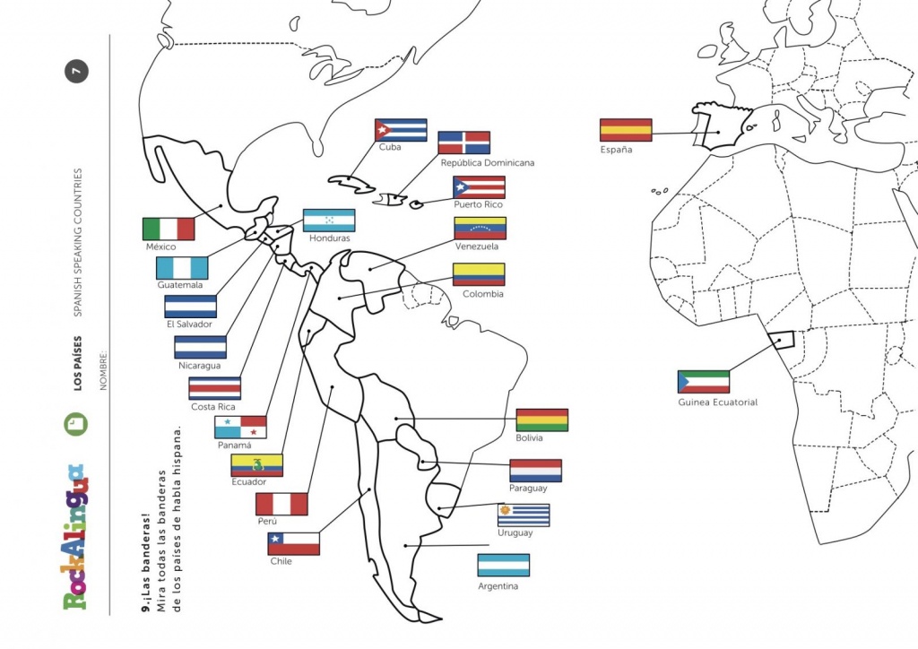Spanish Speaking Countries | Worksheet | Rockalingua - Printable Map Of Spanish Speaking Countries