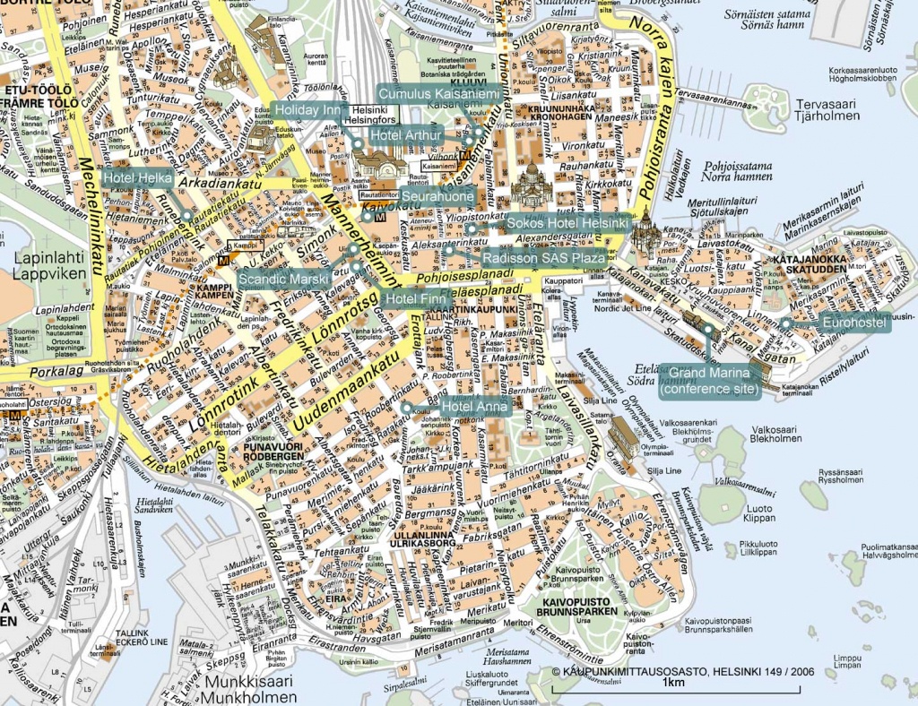 Spawc 2007 - Helsinki City Map Printable