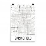 Springfield Map Springfield Mo Art Springfield Print | Etsy   Printable Map Of Springfield Mo