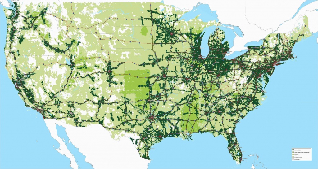 Sprint Coverage Map Colorado United States Map Of Sprint Coverage - Sprint Coverage Map Texas