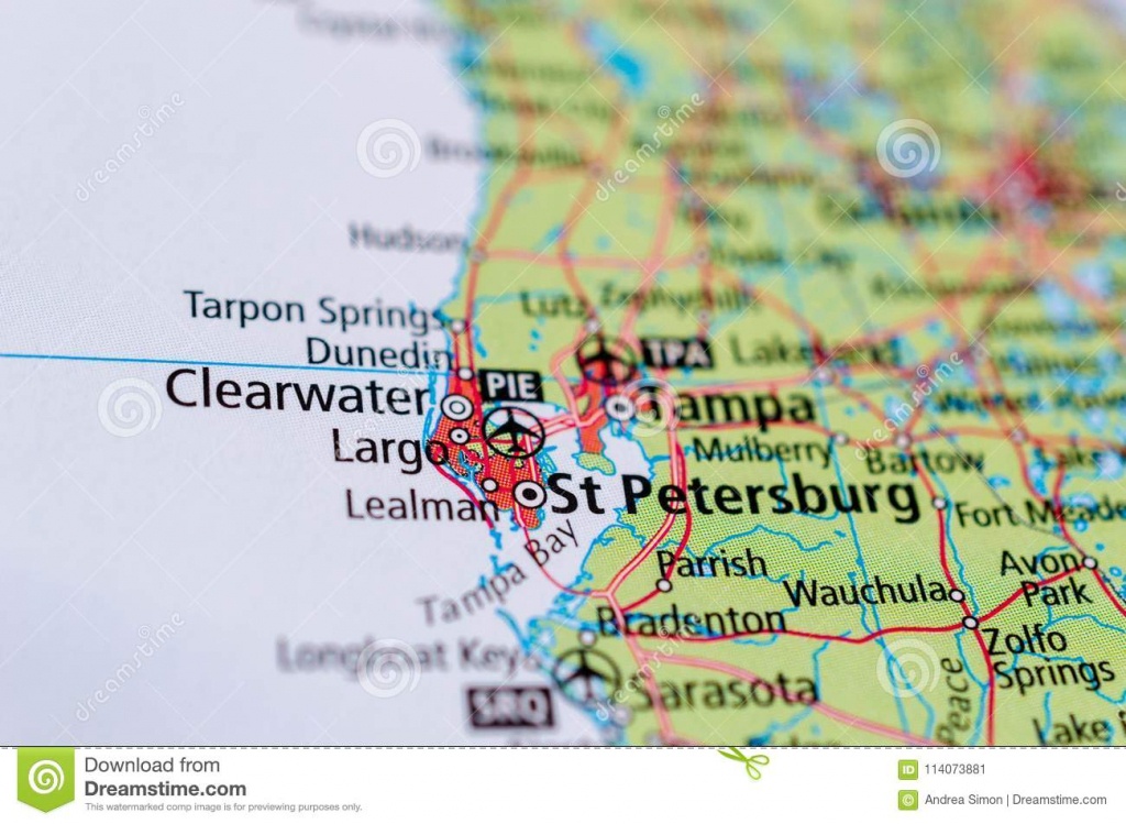 St. Petersburg, Florida On Map Stock Image - Image Of Cities, Maps - St Petersburg Florida Map
