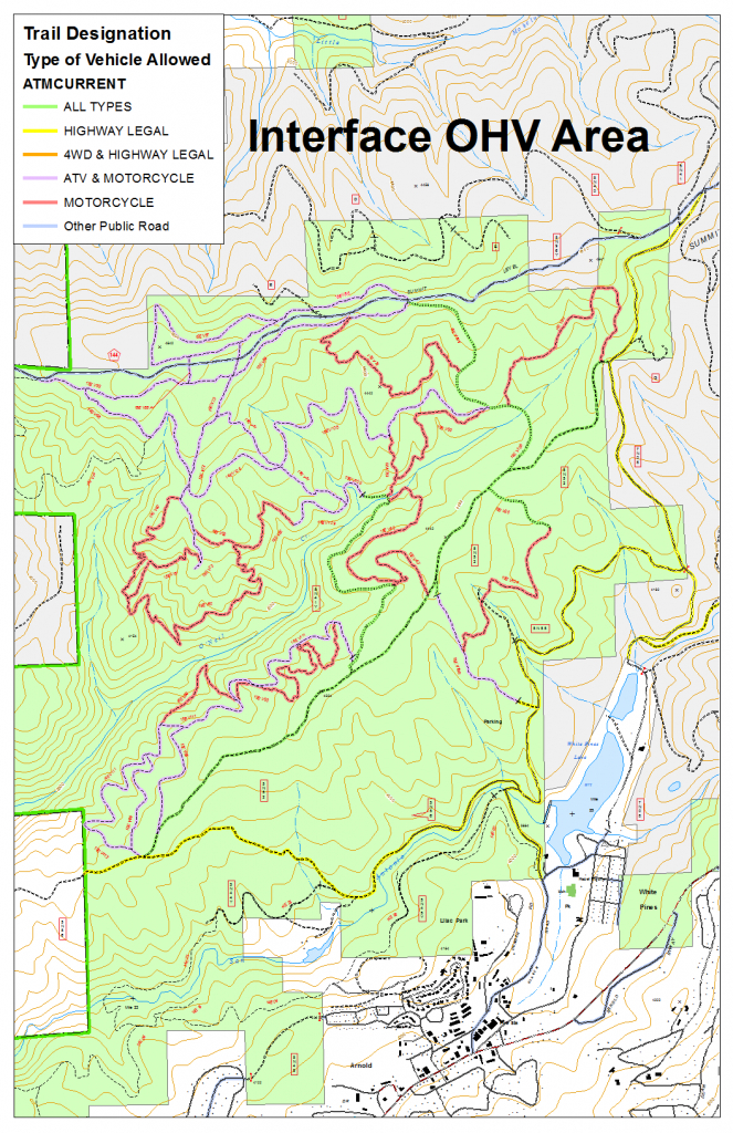 Stanislaus National Forest - Interface Ohv Area - California Ohv Map