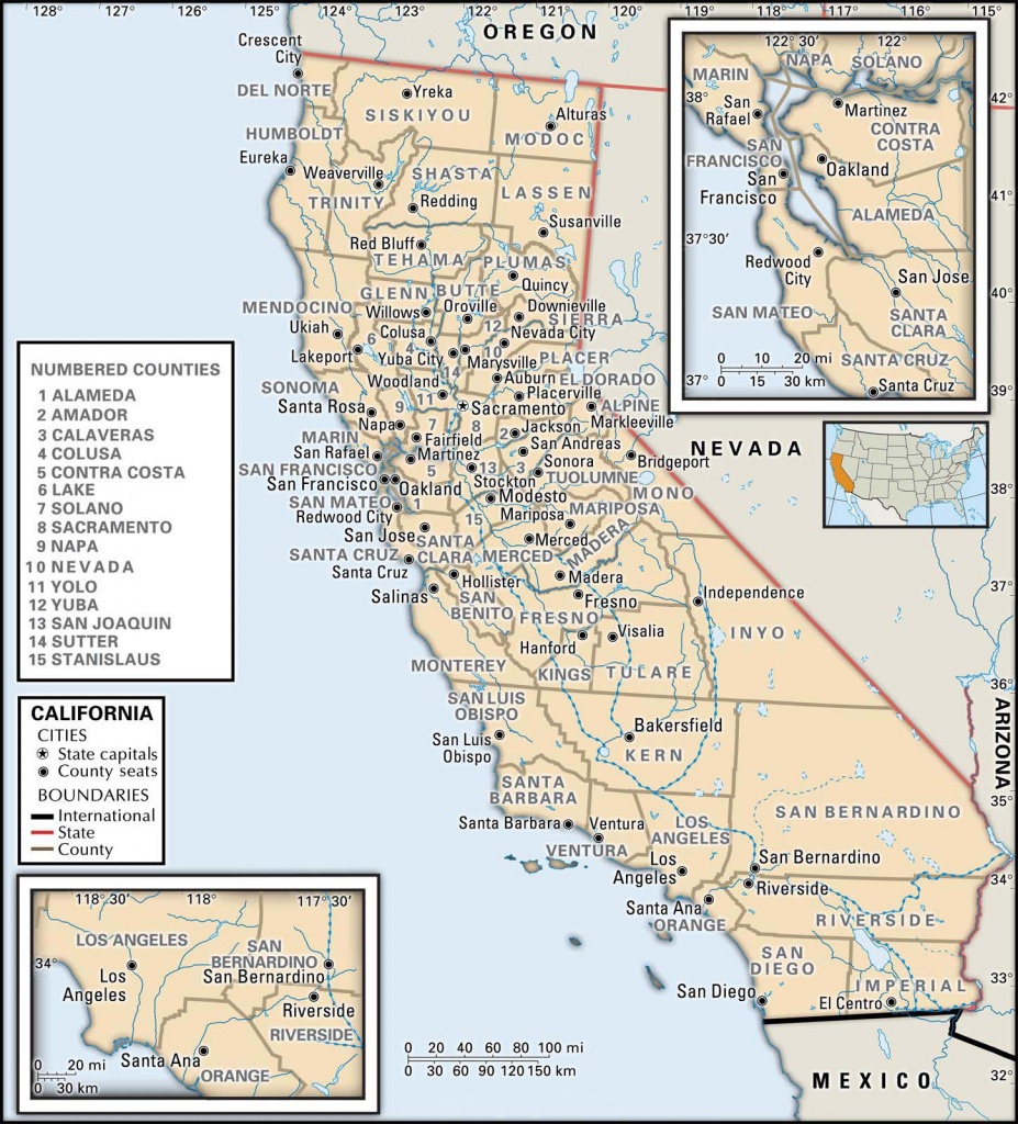 State And County Maps Of California - Map Of San Bernardino County California