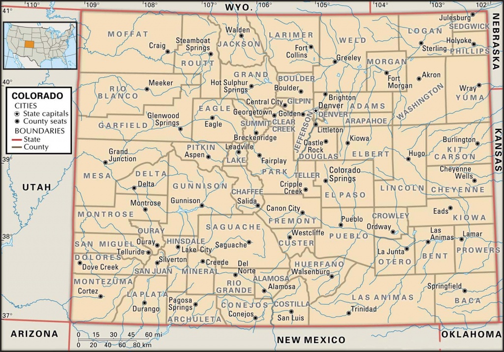 State And County Maps Of Colorado - Printable Map Of Colorado