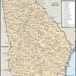State And County Maps Of Georgia   Printable Map Of Georgia
