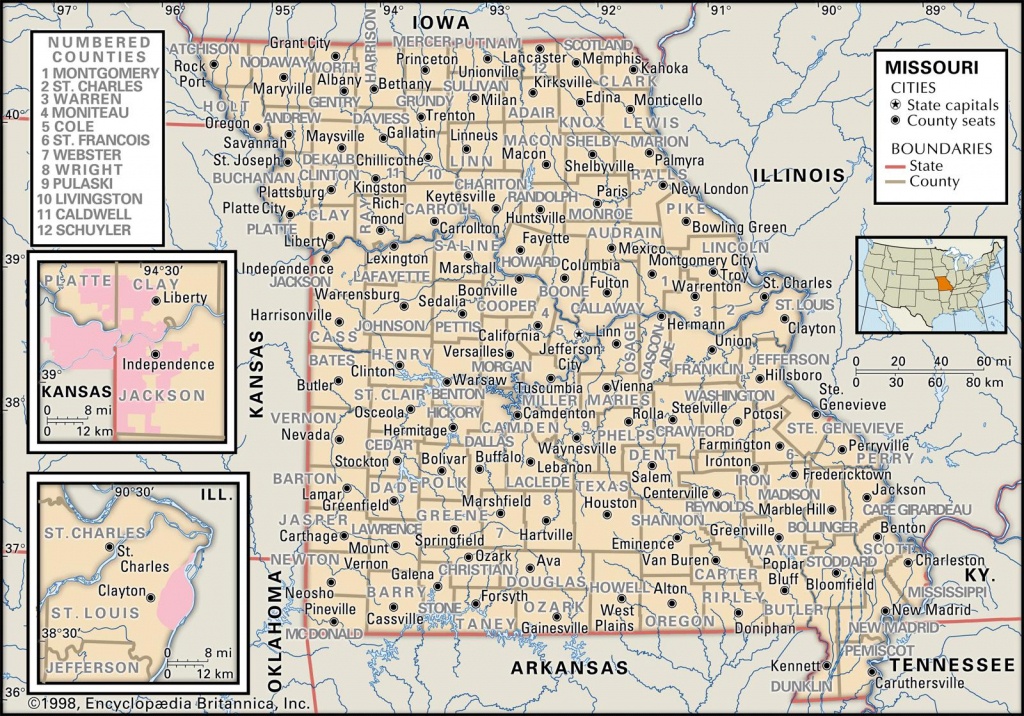 State And County Maps Of Missouri - Texas County Missouri Plat Map