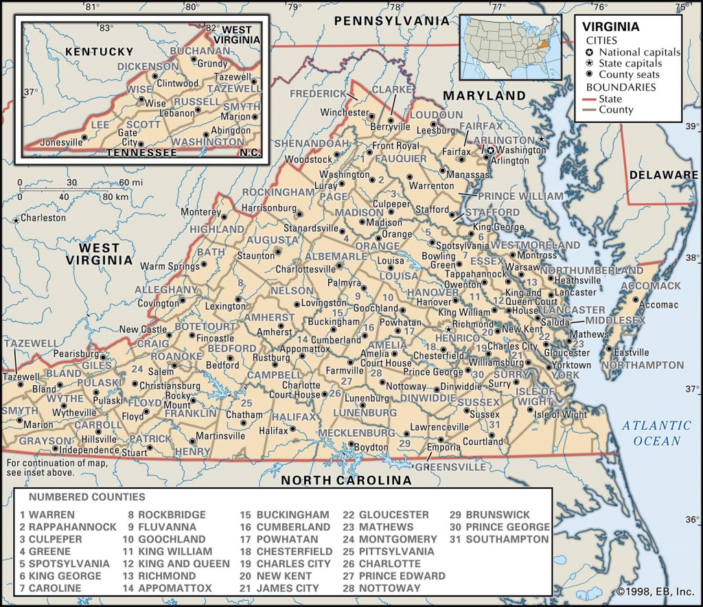 State And County Maps Of Virginia - Printable Map Of Richmond Va