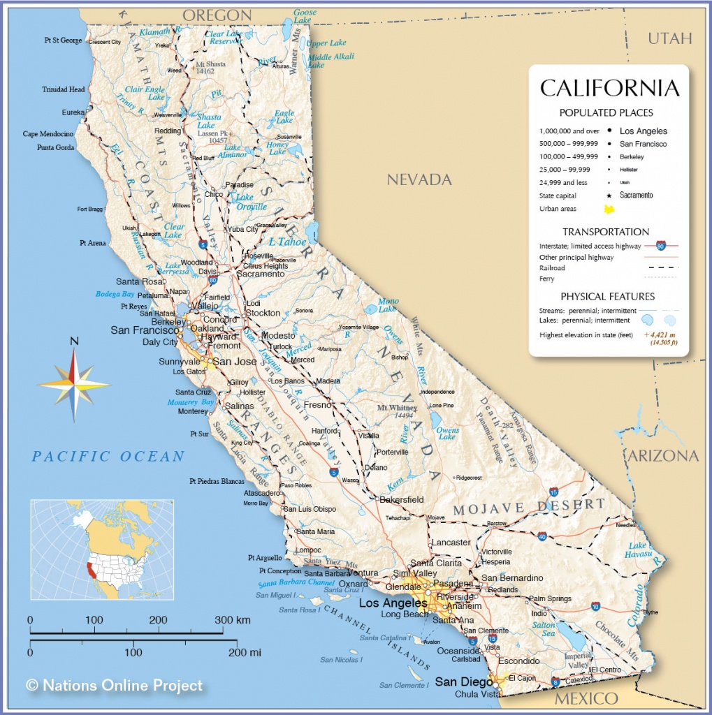 State Map And California - Touran - Online Map Of California