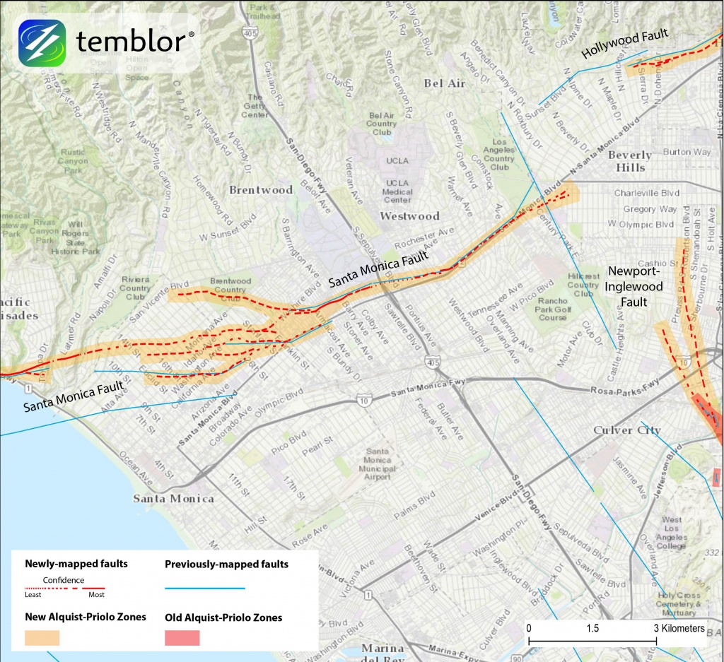 State Redraws Active Fault Strands In Hollywood, Beverly Hills, And - California Geological Survey Maps