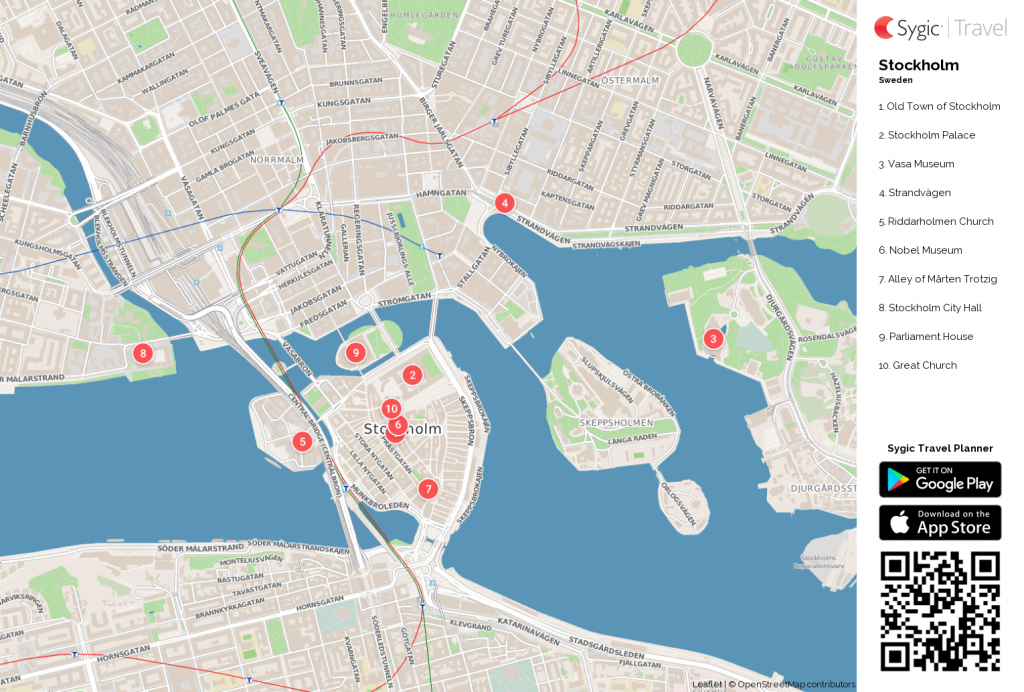 Stockholm Printable Tourist Map In 2019 | Free Tourist Maps - Printable Map Of Stockholm