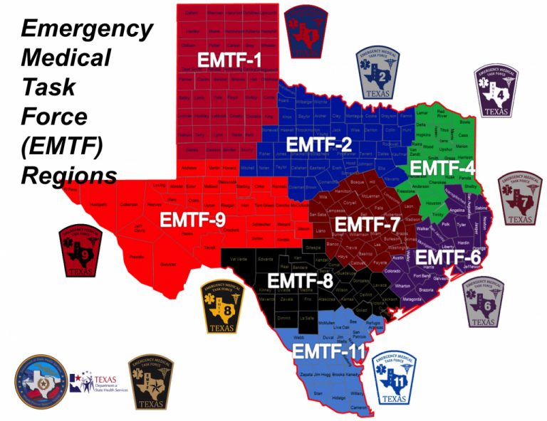 Strac Emtf8 Texas Dps Region Map Free Printable Maps