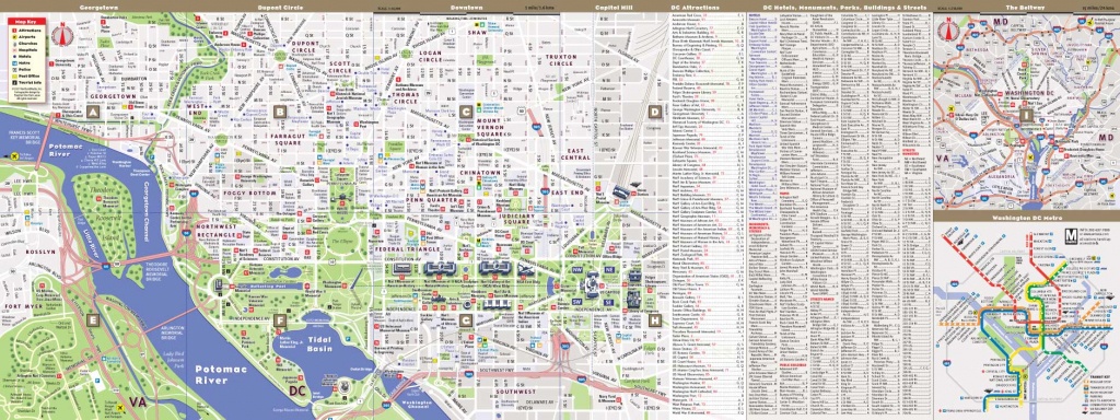 Street Map Of Washington Dc And Travel Information | Download Free - Printable Street Map Of Washington Dc