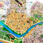 Streets Map Of Seville With Town Sights   Spain | Sevilla | Seville   Printable Tourist Map Of Seville