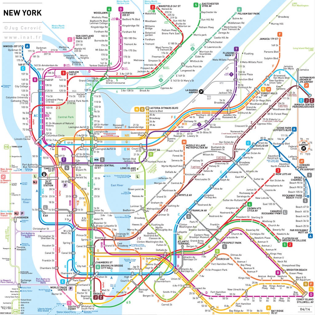Subway Style Map Of Nyc | House | Nyc Subway Map, Nyc Subway, New - Printable New York Subway Map