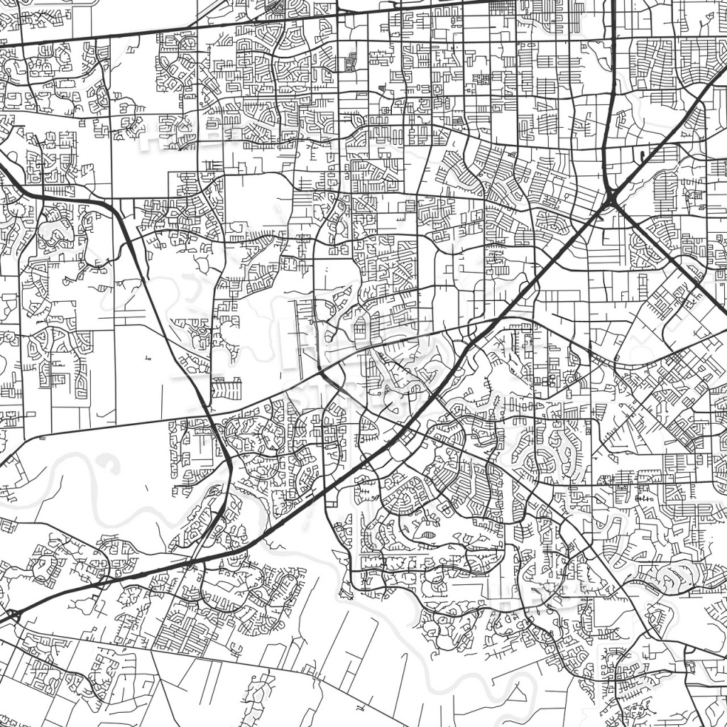 Sugar Land, Texas - Area Map - Light | Hebstreits Sketches - Sugar Land Texas Map