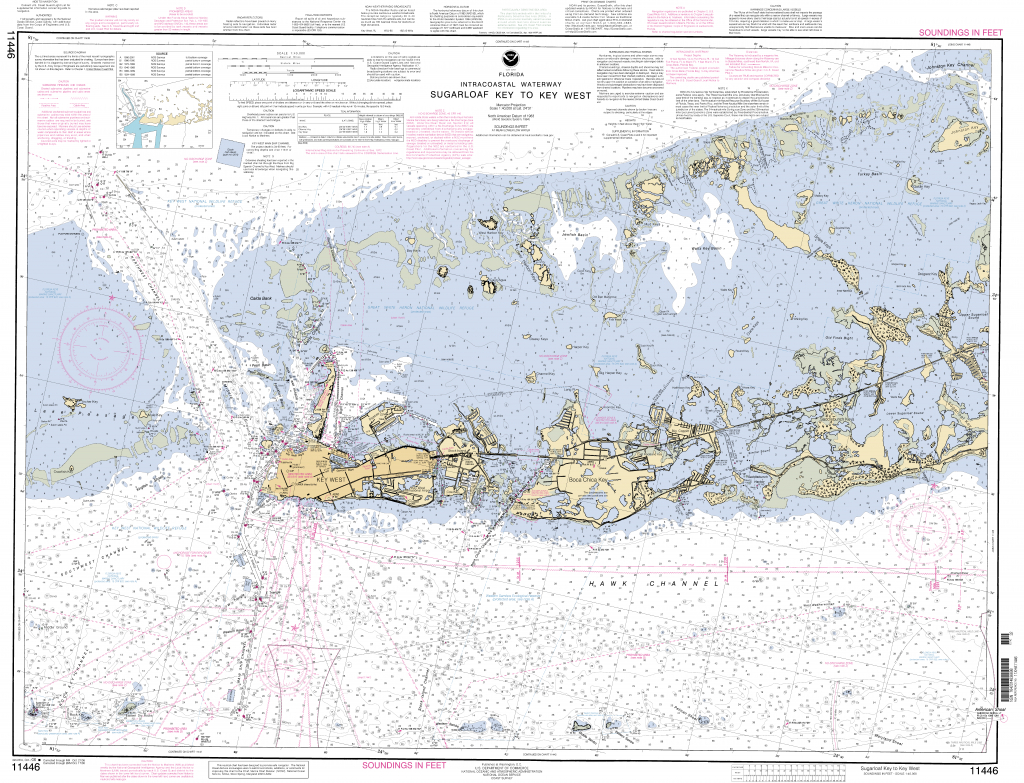 Sugarloaf Key To Key West Nautical Chart - Νοαα Charts - Maps - Florida Keys Marine Map