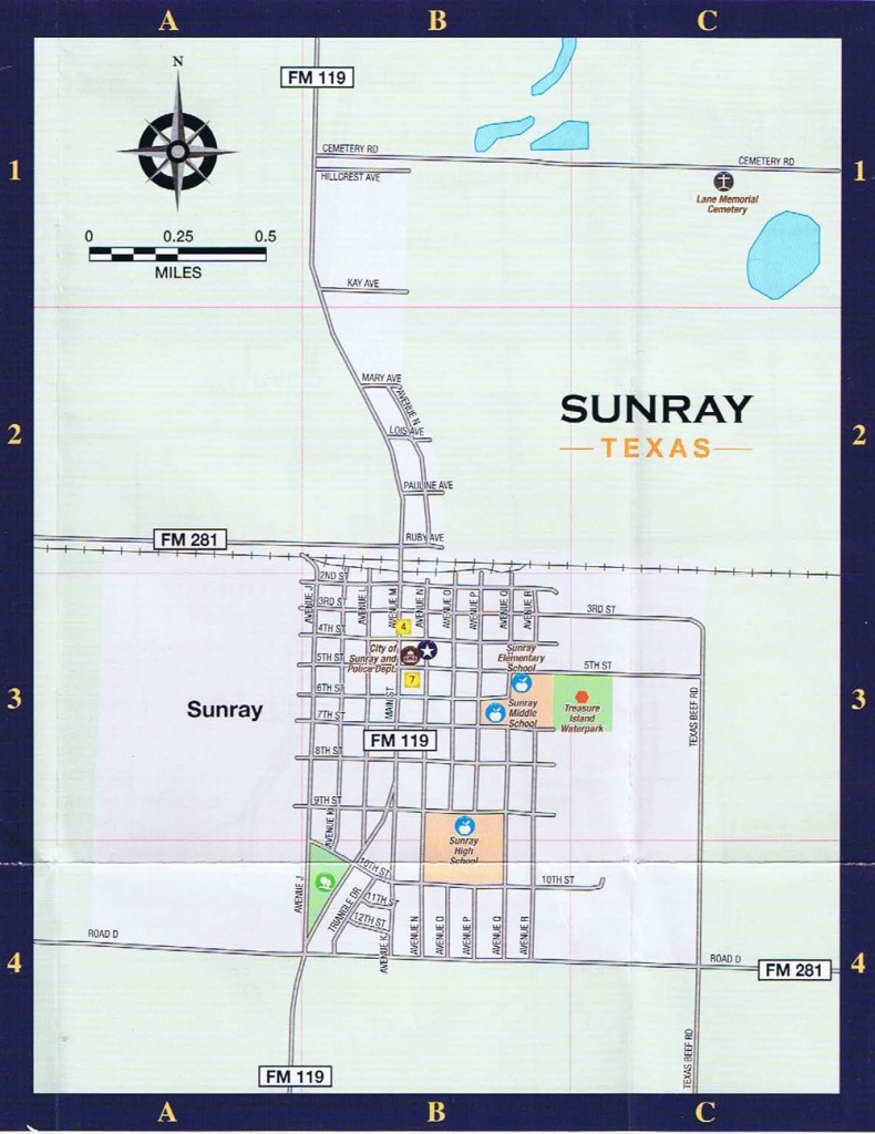 Sunray Local Street Map - Dumas Texas Map