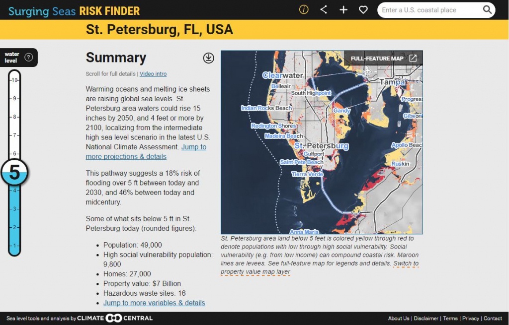 Surging Seas: Sea Level Rise Analysisclimate Central - South Florida Sea Level Rise Map