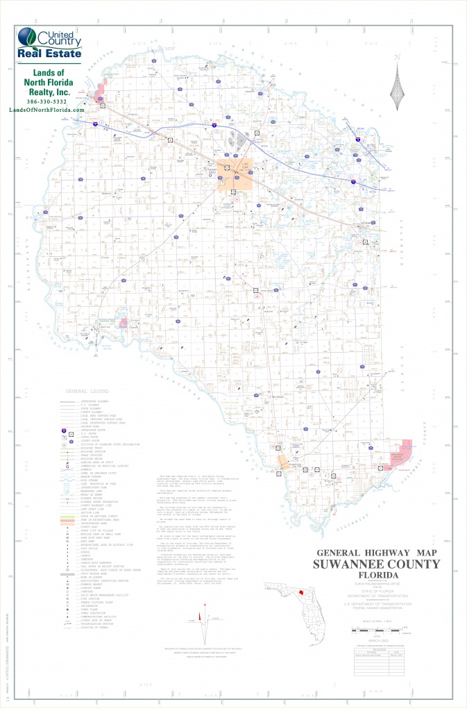 Suwannee County Fl Map - United Country - Lands Of North Florida Realty - Mcalpin Florida Map