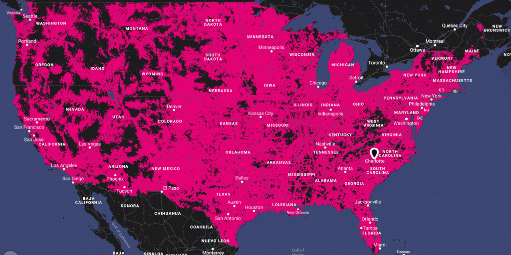 T Mobile Coverage Map Texas | Free Printable Maps