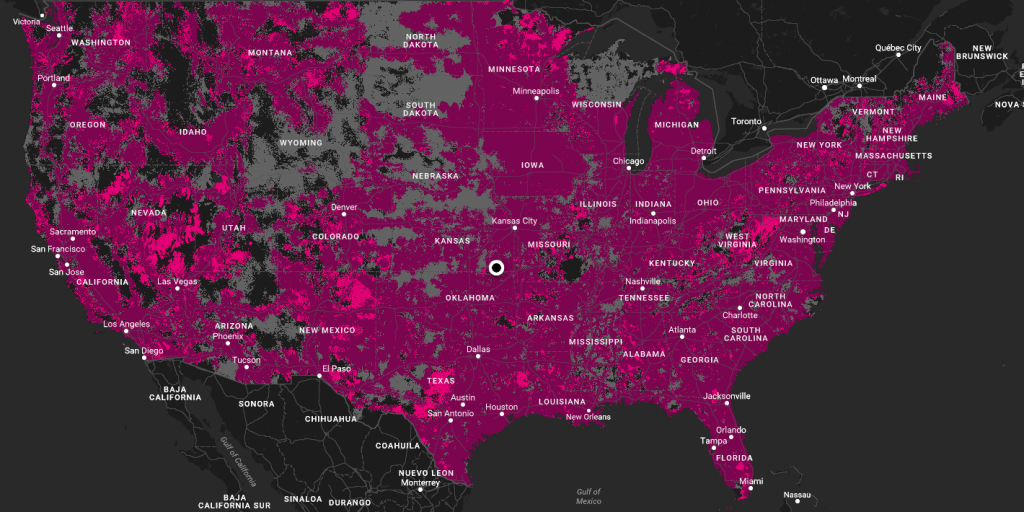 T-Mobile&amp;#039;s Interactive Lte Coverage Map Shows How It Wants To - Verizon Wireless Texas Coverage Map